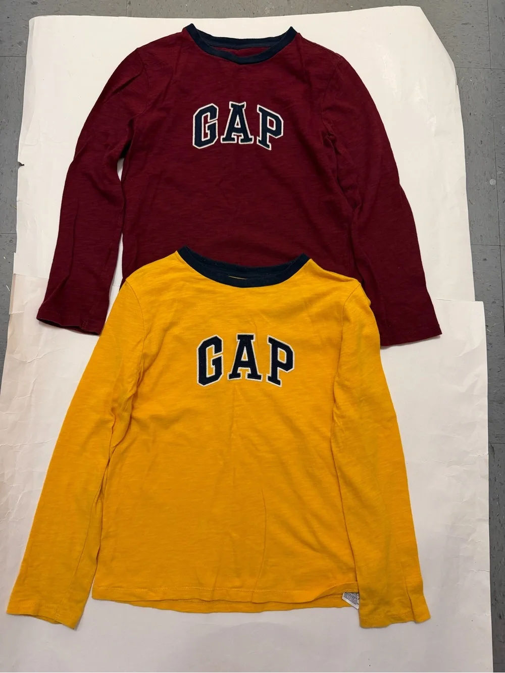 GAP Kids Colorblock Tee & Jogger Bundle - Yellow, Maroon, Red, Gray